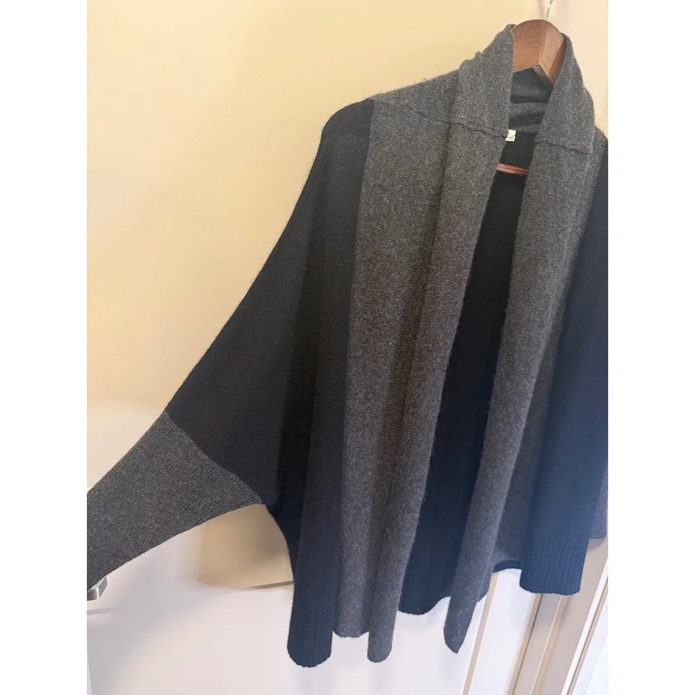 Subtle Luxury 100% Cashmere Color Block Cardigan Sweater S/M - Picture 3 of 7